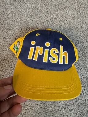 VTG Notre Dame Fighting Irish Hat Snap Back Youth One Size Blue American Needle